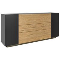 SIDEBOARD Celika Anthrazit, Wildeiche  181/84/40 cm  - Wildeiche/Anthrazit, Natur, Holz/Holzwerkstoff (181/84/40cm) - Dieter Knoll