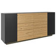 SIDEBOARD 181/84/40 cm  - Wildeiche/Anthrazit, Natur, Holz/Holzwerkstoff (181/84/40cm) - Dieter Knoll