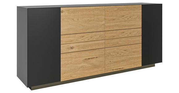 SIDEBOARD 181/84/40 cm  - Wildeiche/Anthrazit, Natur, Holz/Holzwerkstoff (181/84/40cm) - Dieter Knoll