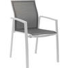 STAPELSESSEL Aluminium Grau, Weiß  - Weiß/Grau, Basics, Textil/Metall (58/64/90cm) - Stern