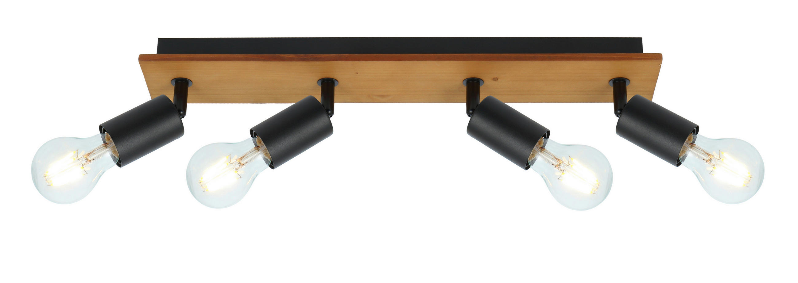 STRAHLER 49/9/11 cm   - Schwarz/Braun, Natur, Holz/Metall (49/9/11cm) - Globo