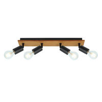 STRAHLER - Schwarz/Braun, Natur, Holz/Metall (49/9/11cm) - Globo