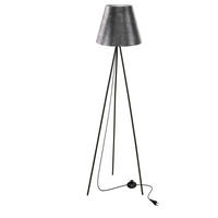 STEHLEUCHTE Platino 48/48/150 cm  - Silberfarben/Schwarz, KONVENTIONELL, Kunststoff/Metall (48/48/150cm)