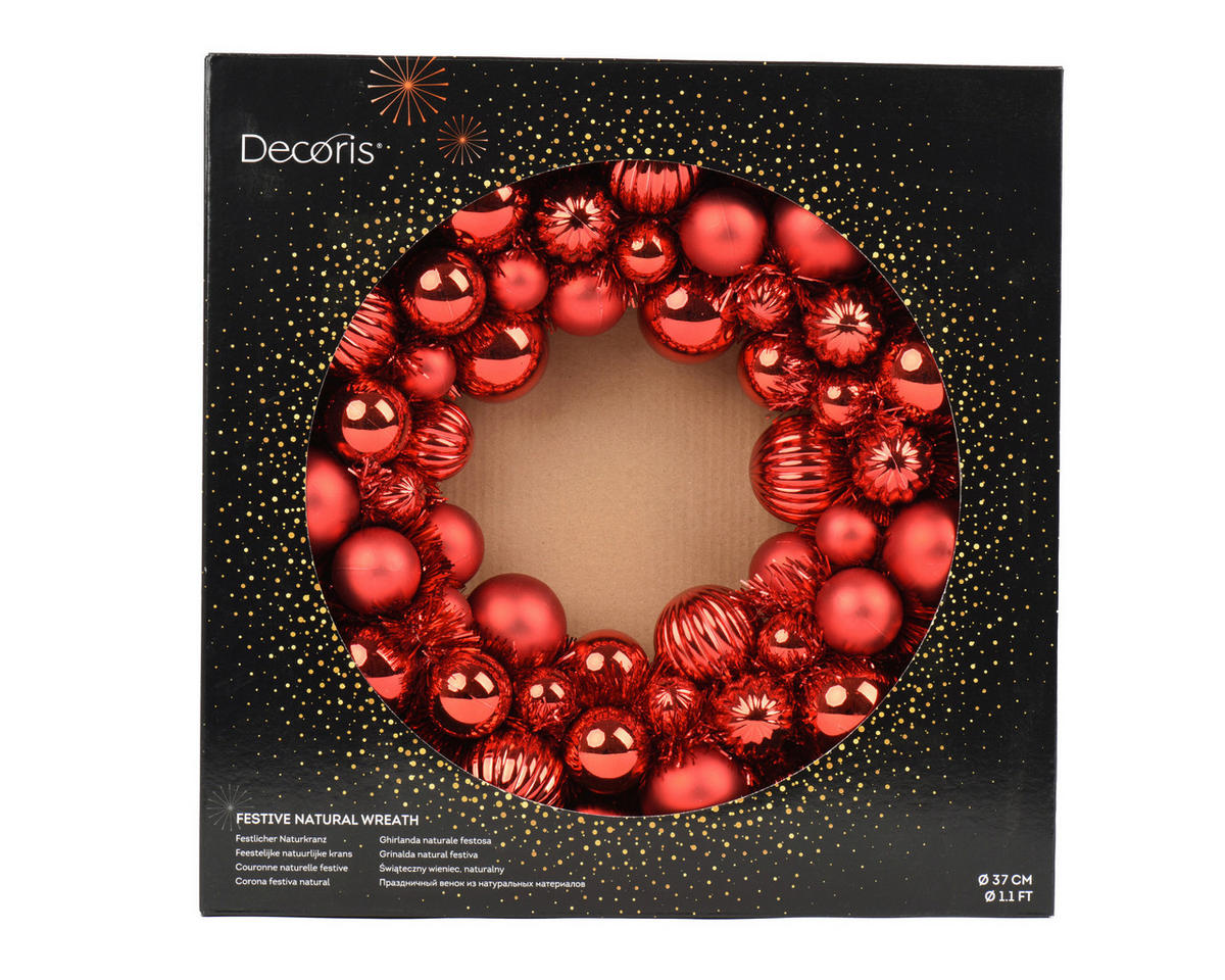 KRANZ - Rot, Basics, Kunststoff (38/38/0cm)