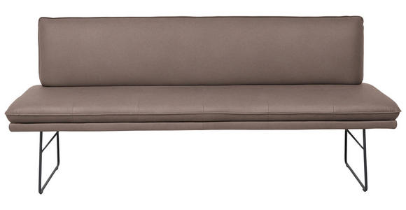 SITZBANK in Metall, Textil Braun, Schwarz  - Schwarz/Braun, Design, Textil/Metall (195/87/65cm) - Dieter Knoll