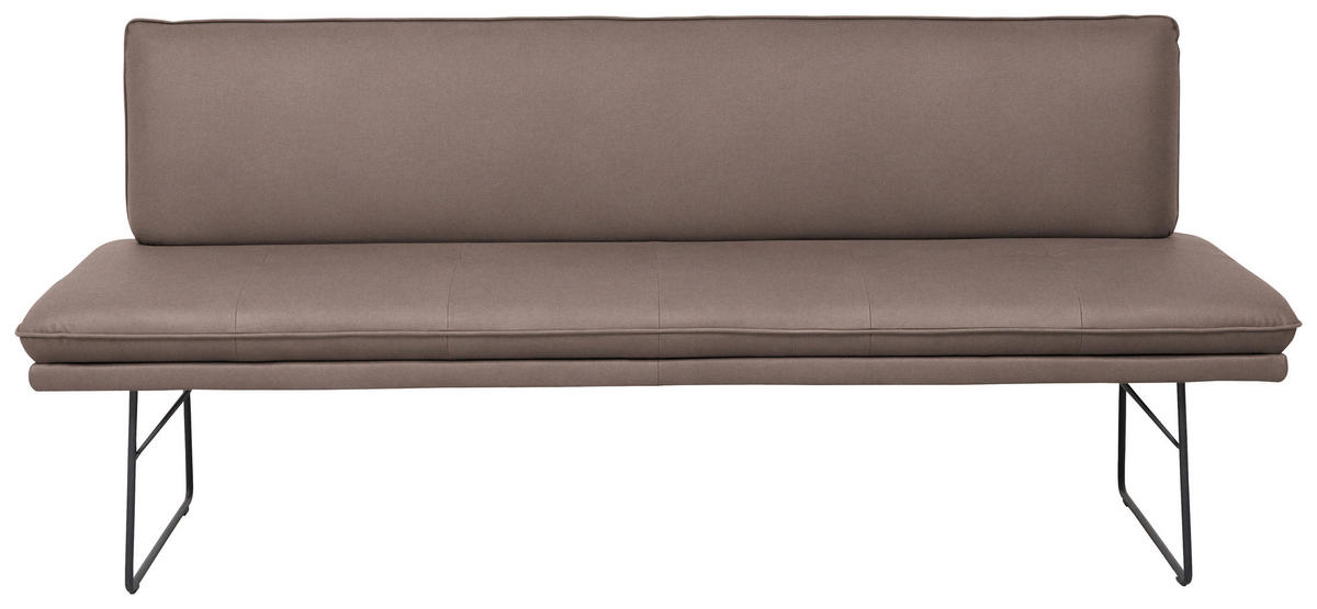 SITZBANK in Metall, Textil Braun, Schwarz  - Schwarz/Braun, Design, Textil/Metall (195/87/65cm) - Dieter Knoll