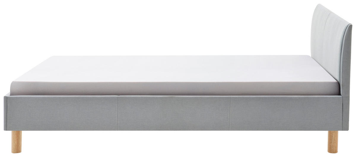 TAPECIRANI KREVET   120/200 cm   svijetlo plava  - boje hrasta/plava, Design, tekstil/drvo (120/200cm) - Livetastic