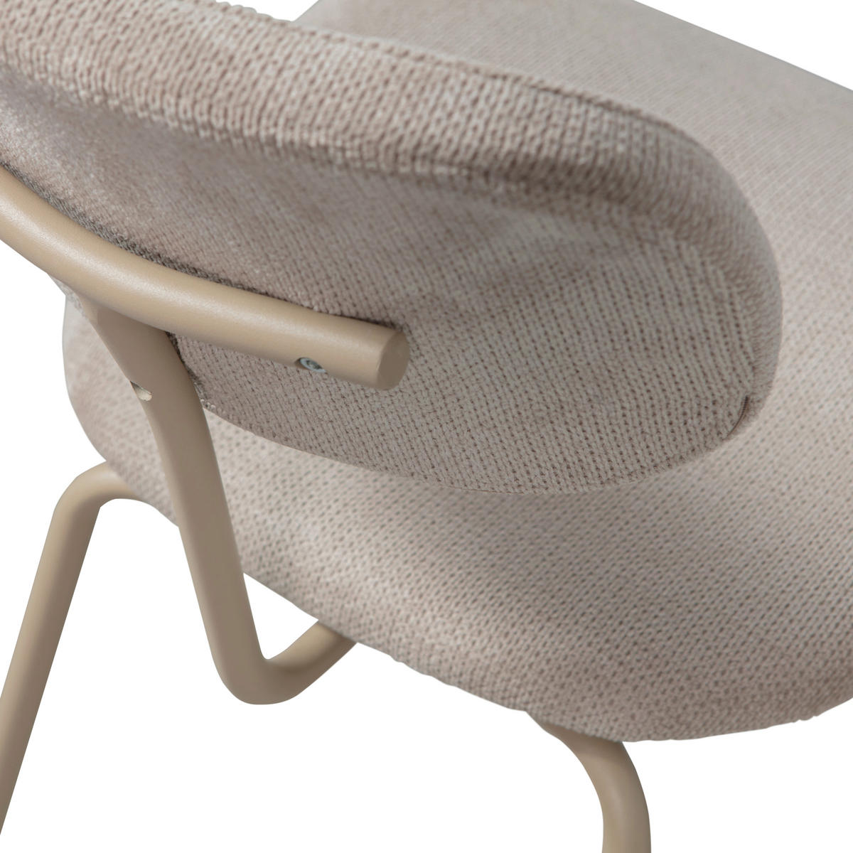 STUHL-SET 2 Stück  gerippt  - Sandfarben, MODERN, Textil/Metall (54/78/45cm) - Livetastic