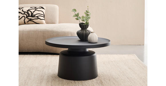 COUCHTISCH 69/69/37,5 cm rund Schwarz  - Schwarz, Design, Metall (69/69/37,5cm) - Xora