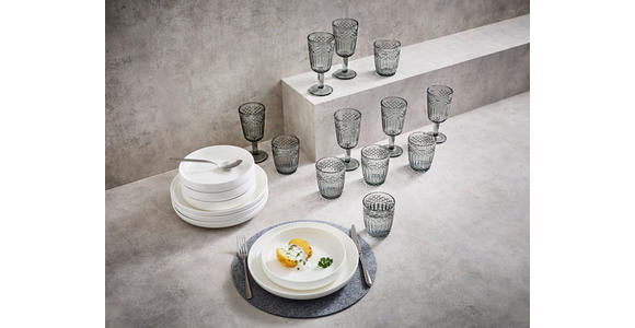KOMBISERVICE Weiß OSLO SNØ 8-teilig 4 Personen - Weiß, Design, Keramik - Novel