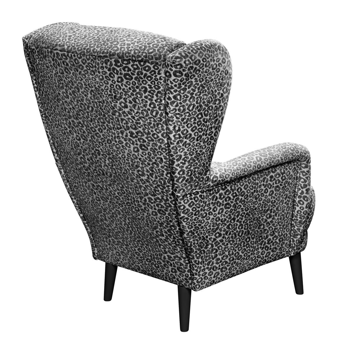 SESSEL Jacquard, Webstoff Schwarz, Weiss  - Weiss/Schwarz, Modern, Holzwerkstoff/Textil (74/106/94cm) - MID.YOU