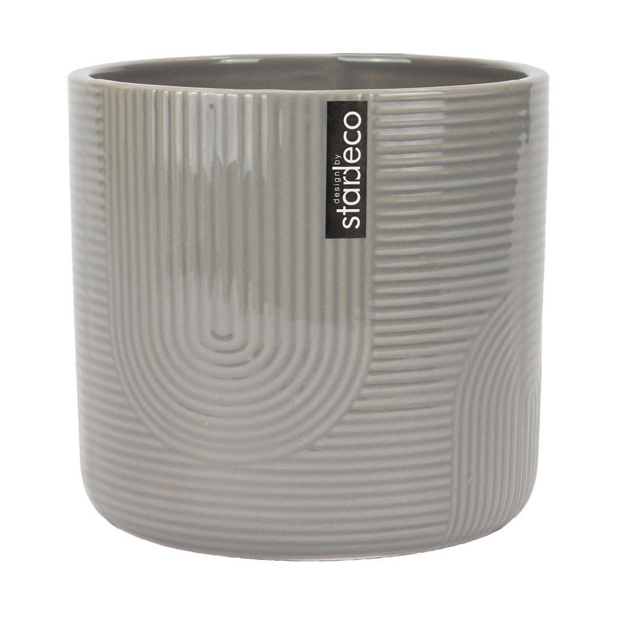 KVETINÁČ keramika, 15/14/15 cm - sivá, Basics, keramika (15/14/15cm)