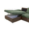 ECKSOFA  in Flachgewebe Braun, Olivgrün  175/271 cm  - Braun/Olivgrün, Design, Kunststoff/Textil (175/271cm) - Xora