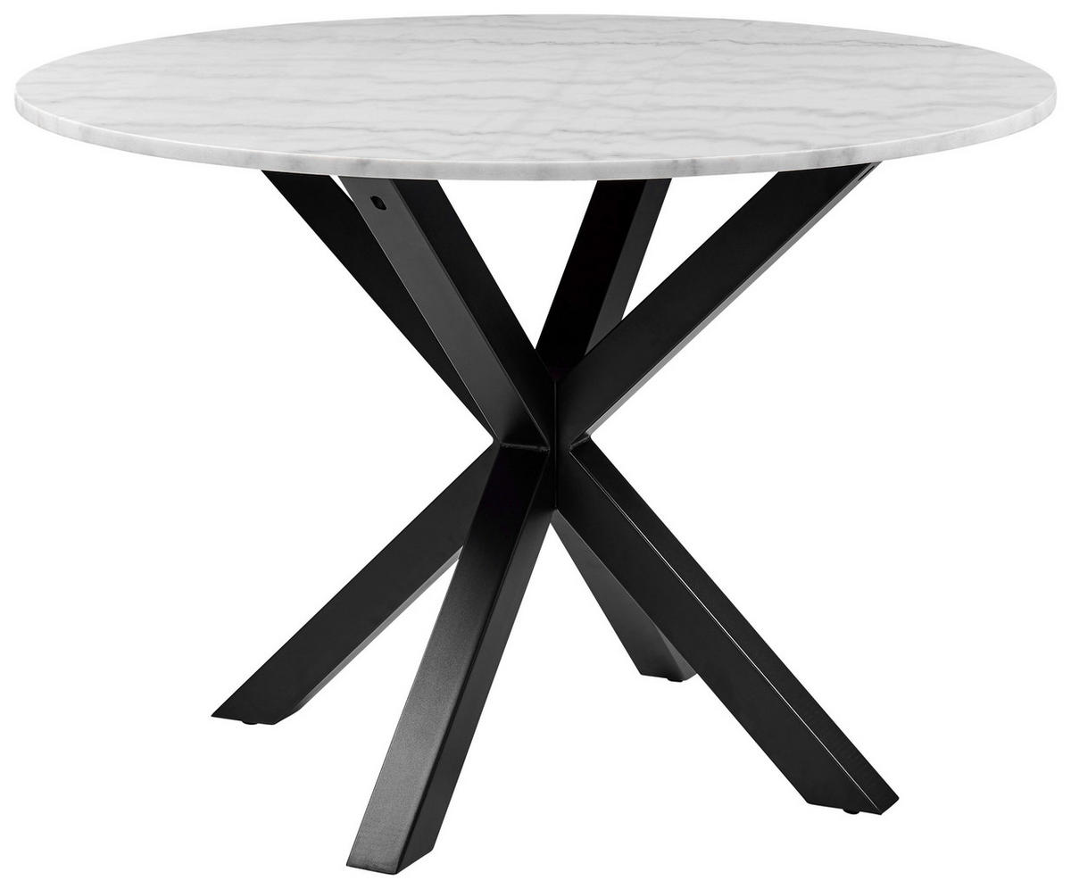 STOL ZA BLAGOVAONICU  crna, bijela  metal, kamen      - bijela/crna, Konvencionalno, kamen/metal (110/76cm) - MID.YOU