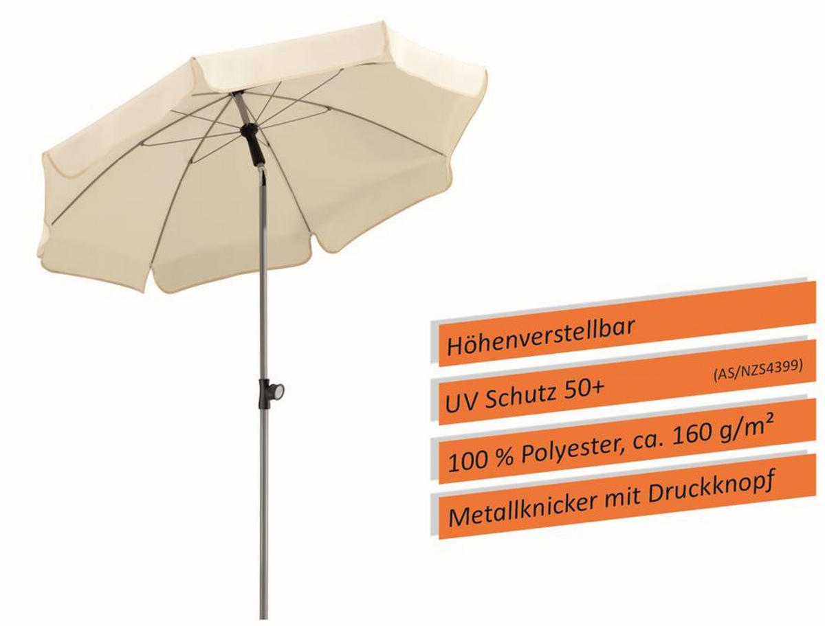SONNENSCHIRM 150 cm Anthrazit  - Anthrazit/Silberfarben, Basics, Textil/Metall (150/220/150cm) - Schneider