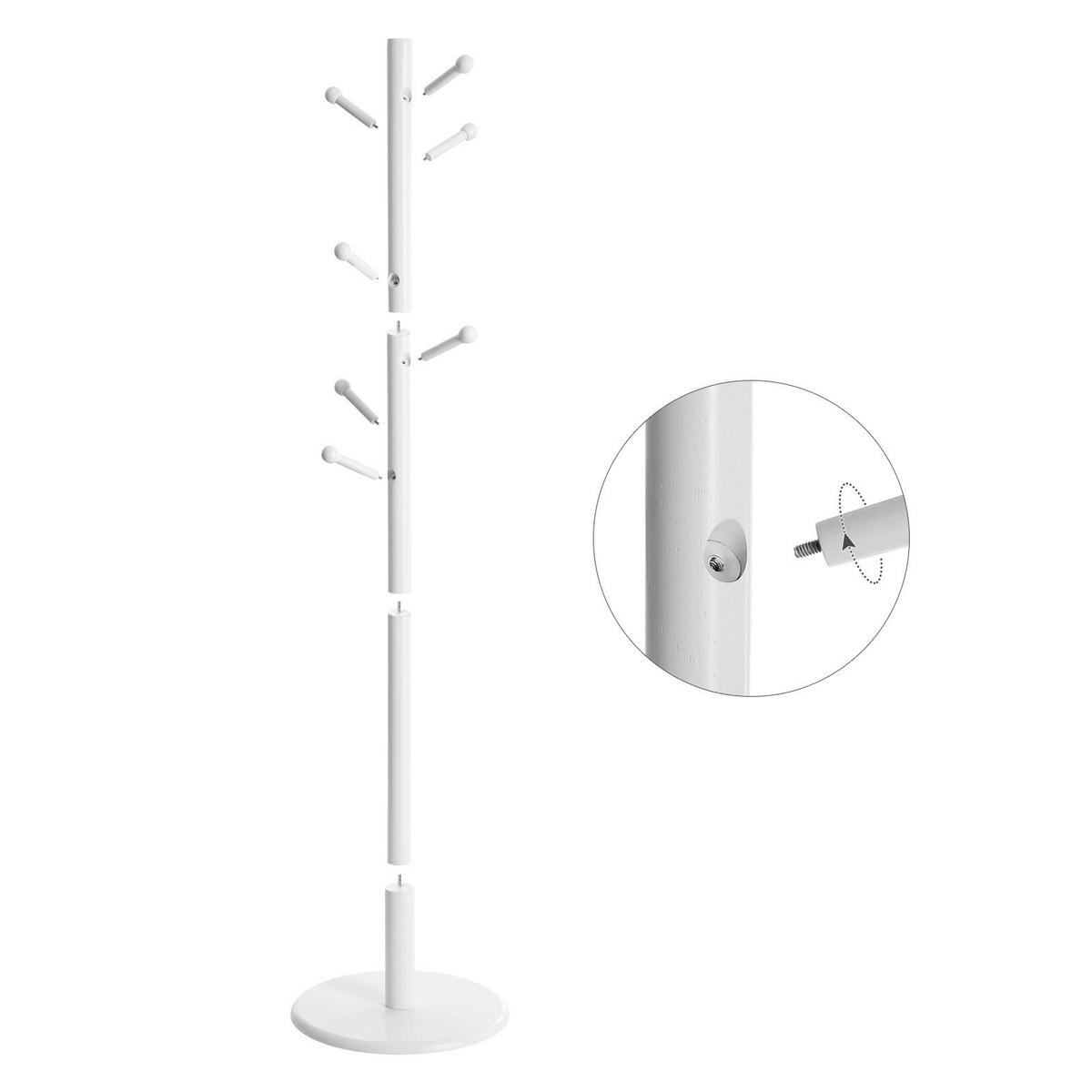 GARDEROBENSTÄNDER in Weiß 38/175/38 cm   - Weiß, Trend, Holz (38/175/38cm) - Boxxx