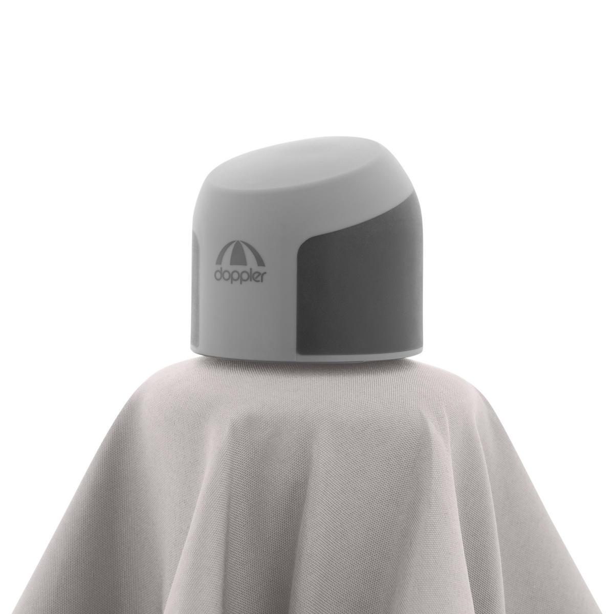 SONNENSCHIRM  200/250 cm  - Silberfarben/Hellgrau, Konventionell, Textil/Metall (200/250cm)