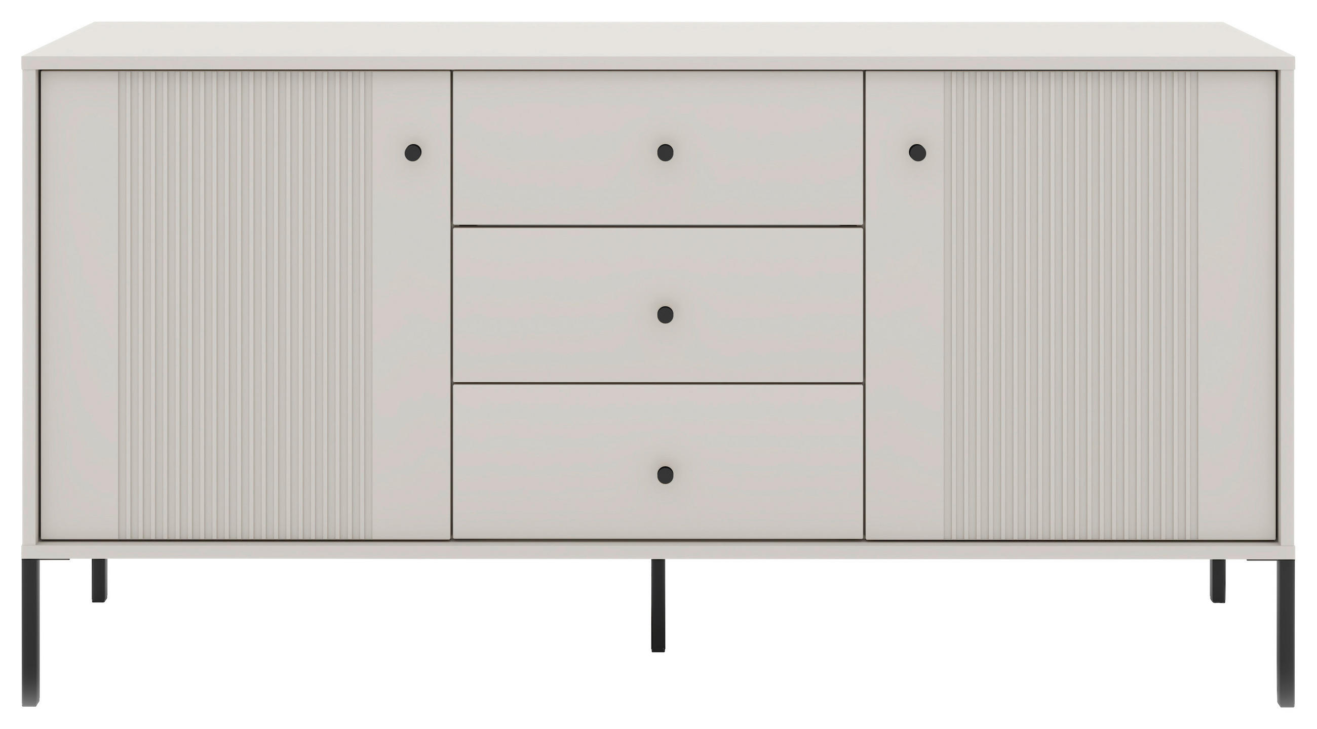 KOMODA, kašmir  - črna/kašmir, Design, kovina/leseni material (154,5/79/39cm) - MID.YOU