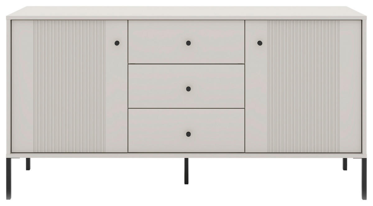 KOMODA, kašmir  - črna/kašmir, Design, kovina/leseni material (154,5/79/39cm) - MID.YOU
