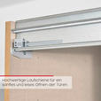SCHWEBETÜRENSCHRANK 271/223/68 cm 3-türig Schwarz  - Chromfarben/Schwarz, KONVENTIONELL, Glas/Holzwerkstoff (271/223/68cm) - Novel