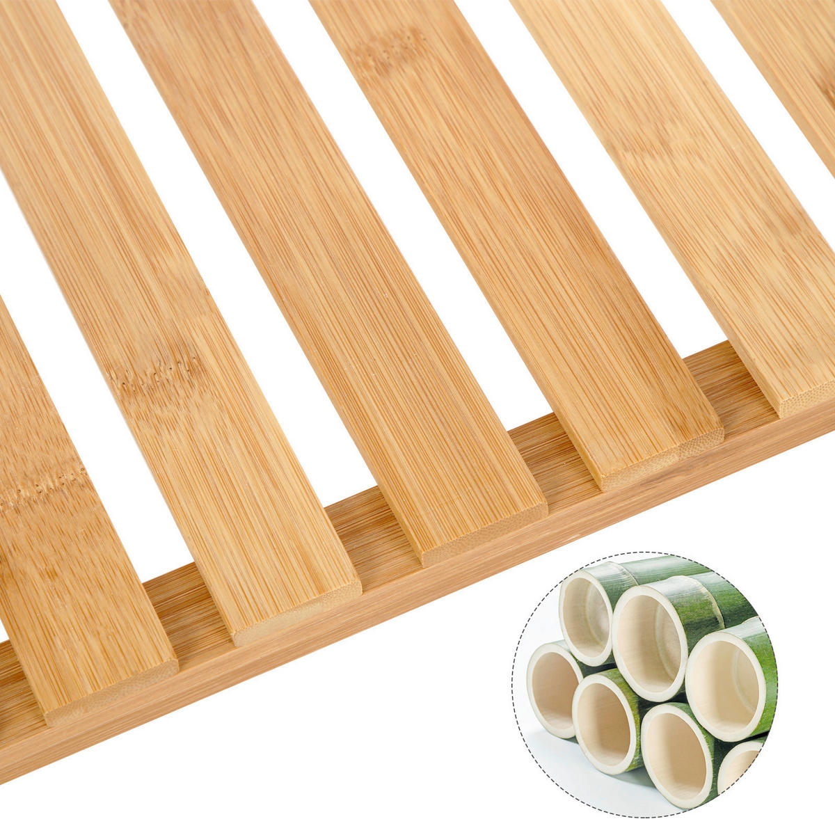 REGÁL DO KOUPELNY, bambus, přírodní barvy - přírodní barvy, Basics, dřevo (60/66/26cm)