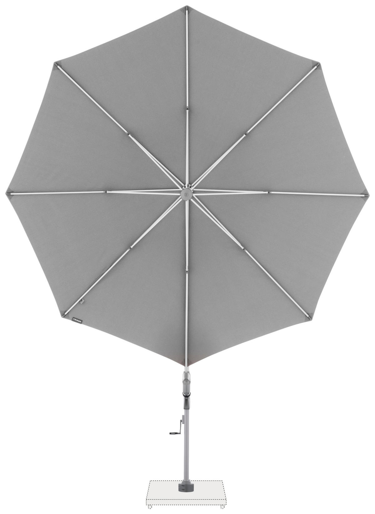 AMPELSCHIRM 340 cm Hellgrau  - Silberfarben/Hellgrau, Basics, Textil/Metall (340/340cm) - KNIRPS