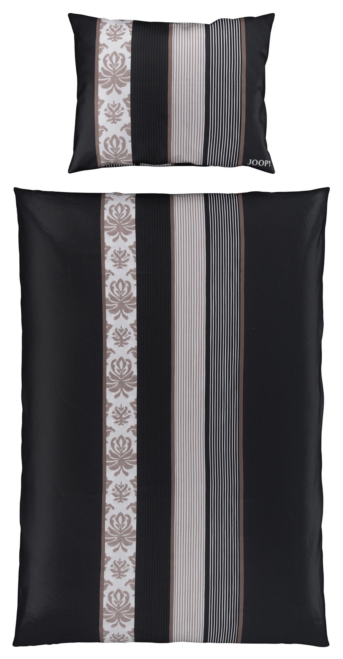 BETTWÄSCHE 3-teilig Makosatin 140/220 cm  - Schwarz/Weiß, Design, Naturmaterialien/Textil (140/220cm) - Joop!