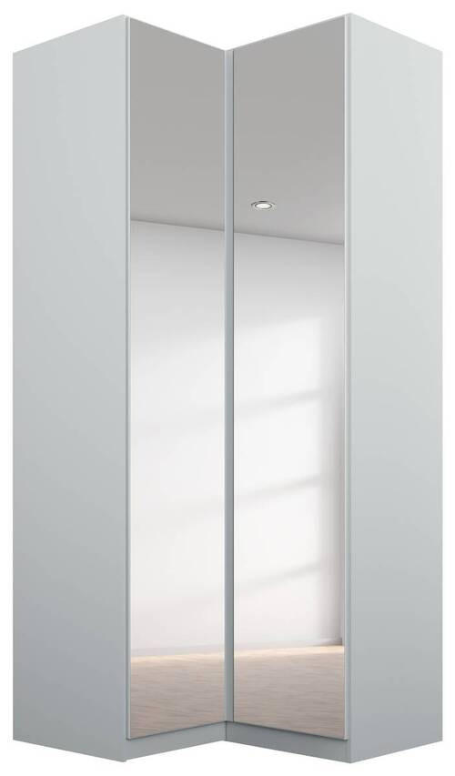 ECKKLEIDERSCHRANK 100/229/102 cm  - Silberfarben/Hellgrau, Modern, Holzwerkstoff (100/229/102cm) - Rauch Möbel