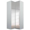 ECKKLEIDERSCHRANK 100/229/102 cm  - Silberfarben/Hellgrau, Modern, Holzwerkstoff (100/229/102cm) - Rauch Möbel