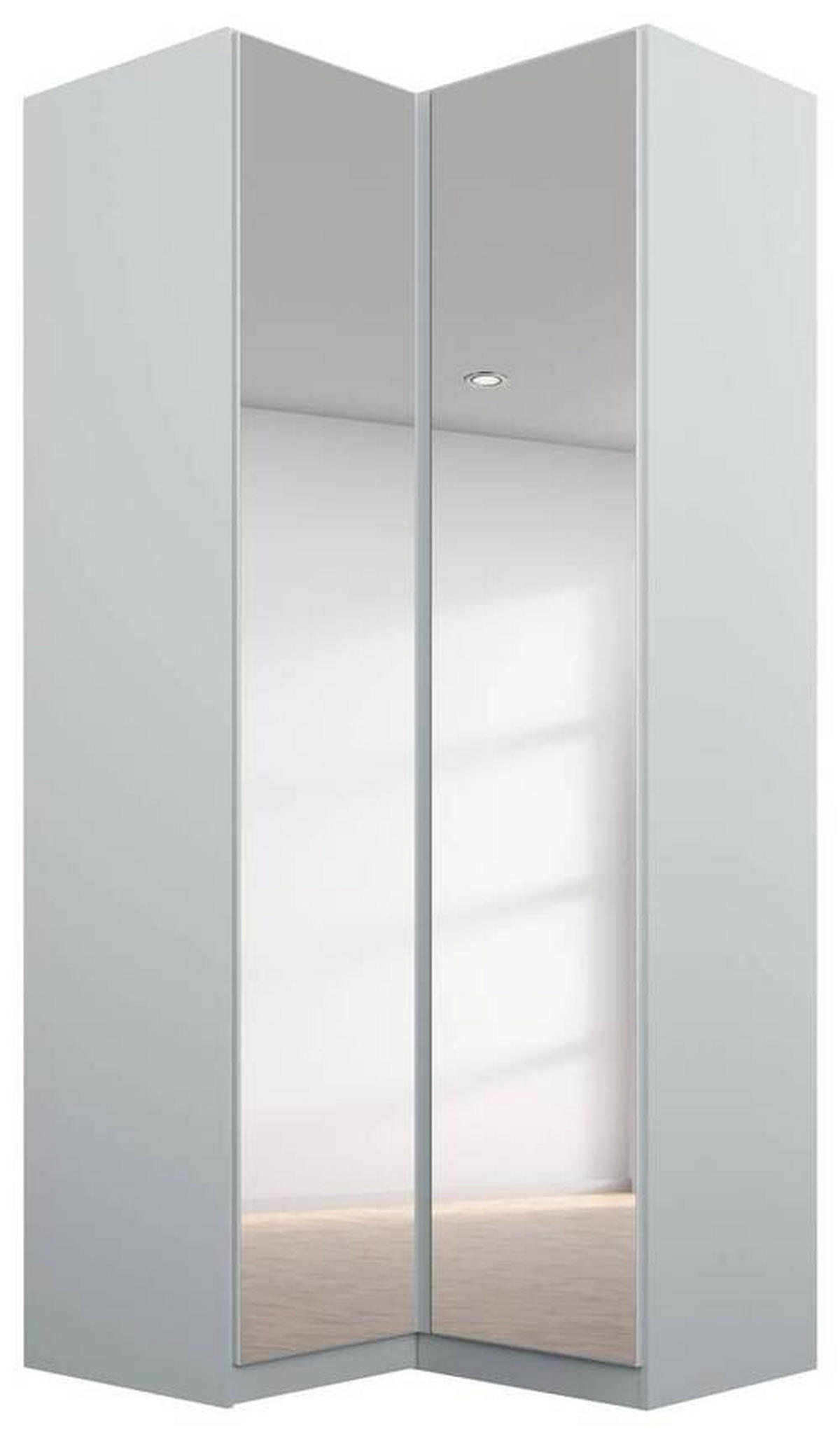 ECKKLEIDERSCHRANK 100/229/102 cm  - Silberfarben/Hellgrau, Modern, Holzwerkstoff (100/229/102cm) - Rauch Möbel