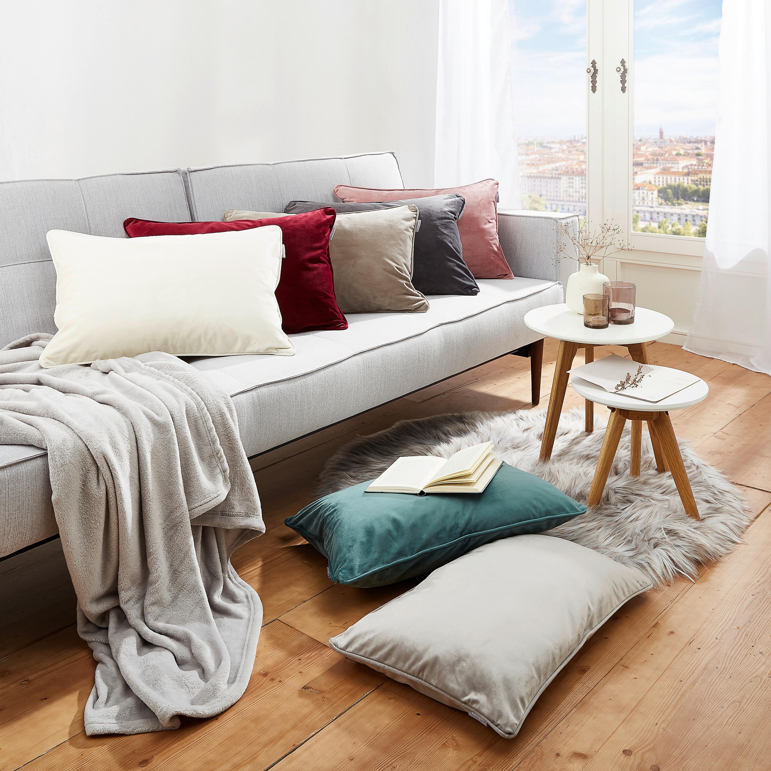 KISSENHÜLLE Zenato 40/60 cm  - Rot, KONVENTIONELL, Textil (40/60cm) - Ambiente