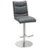 BARHOCKER in Edelstahlfarben, Grau - Edelstahlfarben/Grau, Design, Leder/Metall (42/87,5-113/55cm) - Novel BARHOCKER in Edelstahlfarben, Grau - Edelstahlfarben/Grau, Design, Leder/Metall (42/87,5-113/55cm) - Novel
