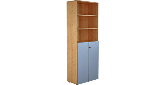 AKTENSCHRANK 80/215,6/42 cm  - Silberfarben/Ahornfarben, KONVENTIONELL, Holzwerkstoff (80/215,6/42cm) - Venda