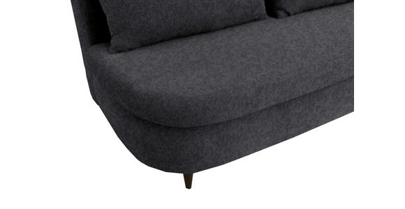 SCHLAFSOFA in Velours Dunkelgrau - Dunkelgrau/Schwarz, Design, Holz/Textil (213/89/105cm) - Novel