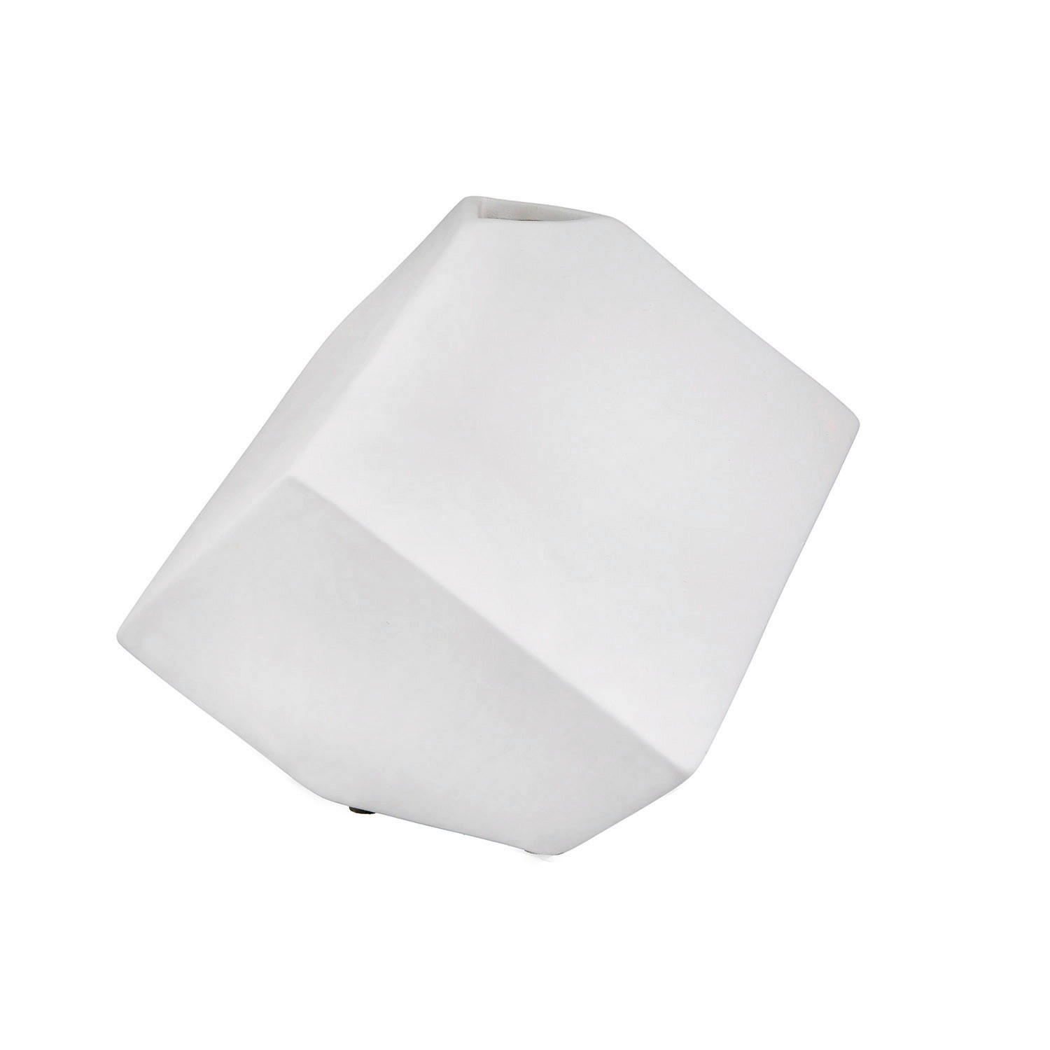 DEKOVASE  - Weiss, Basics, Keramik (21/21/42cm)