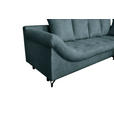 ECKSOFA Blau Struktur - Blau/Schwarz, KONVENTIONELL, Textil/Metall (274/194cm) - Carryhome