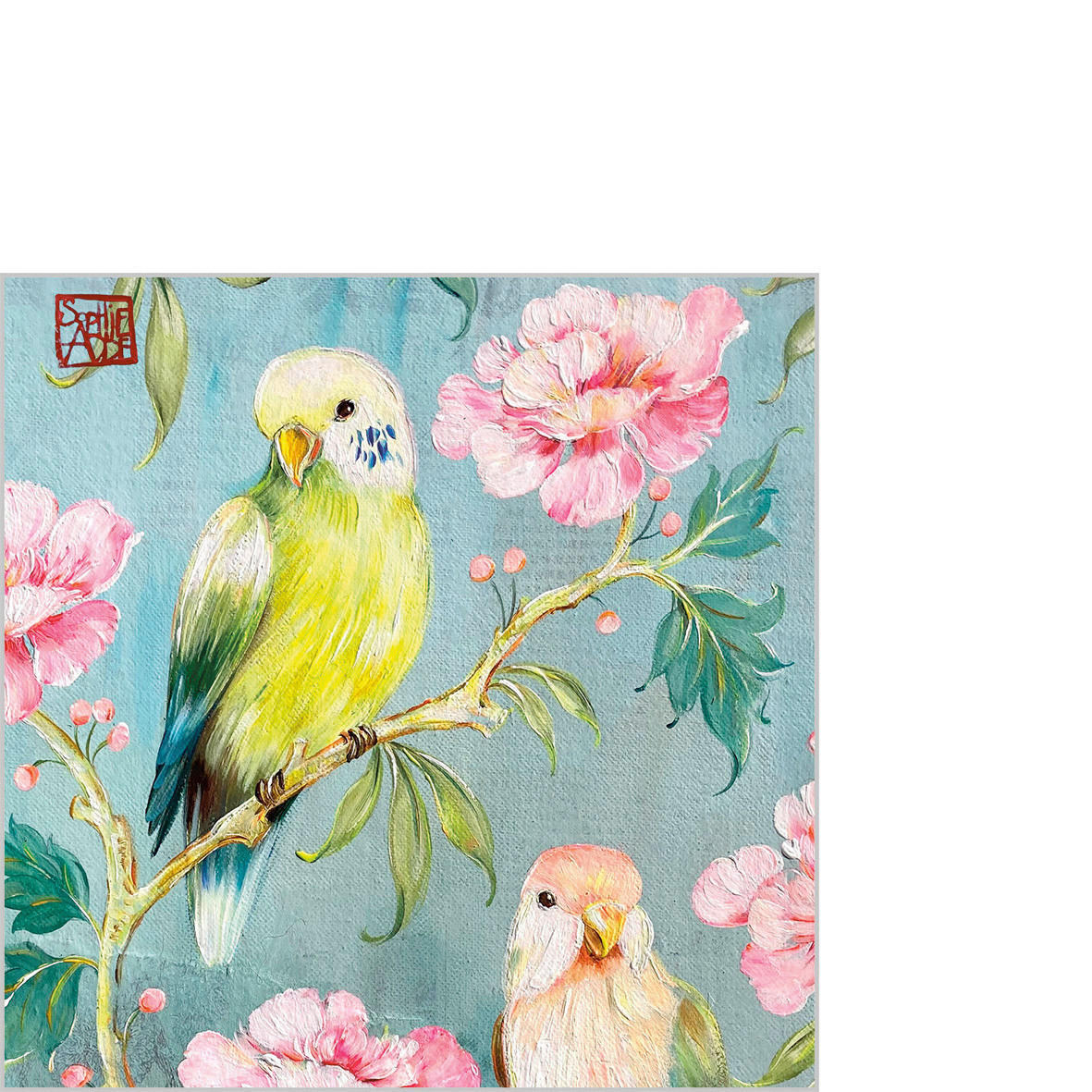 SERVIETTE  17.5/17.5 cm   - Multicolor, Natur, Papier (17.5/17.5cm) - PPD