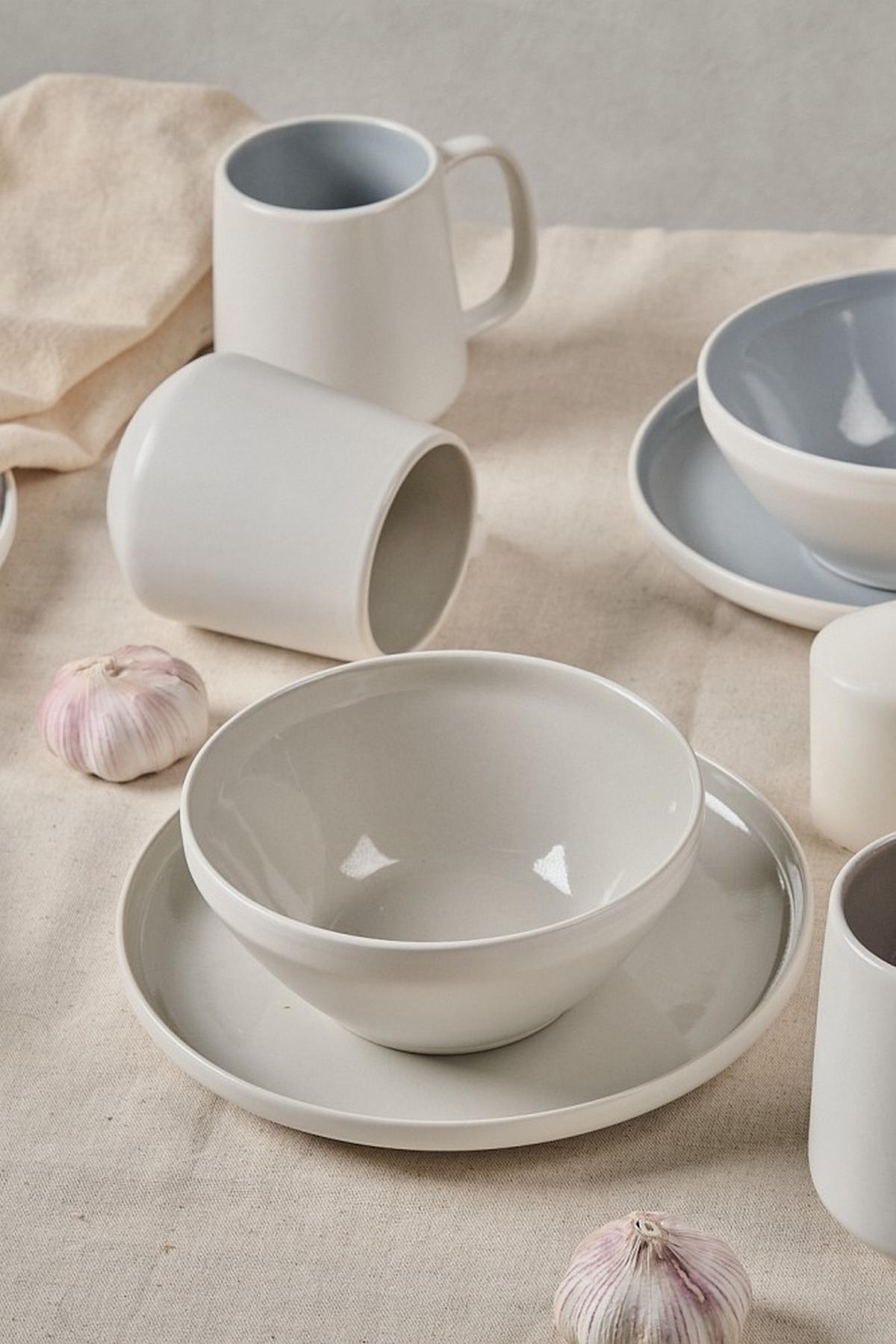 FRÜHSTÜCKSSERVICE Sandfarben  - Sandfarben, Design, Keramik - Novel