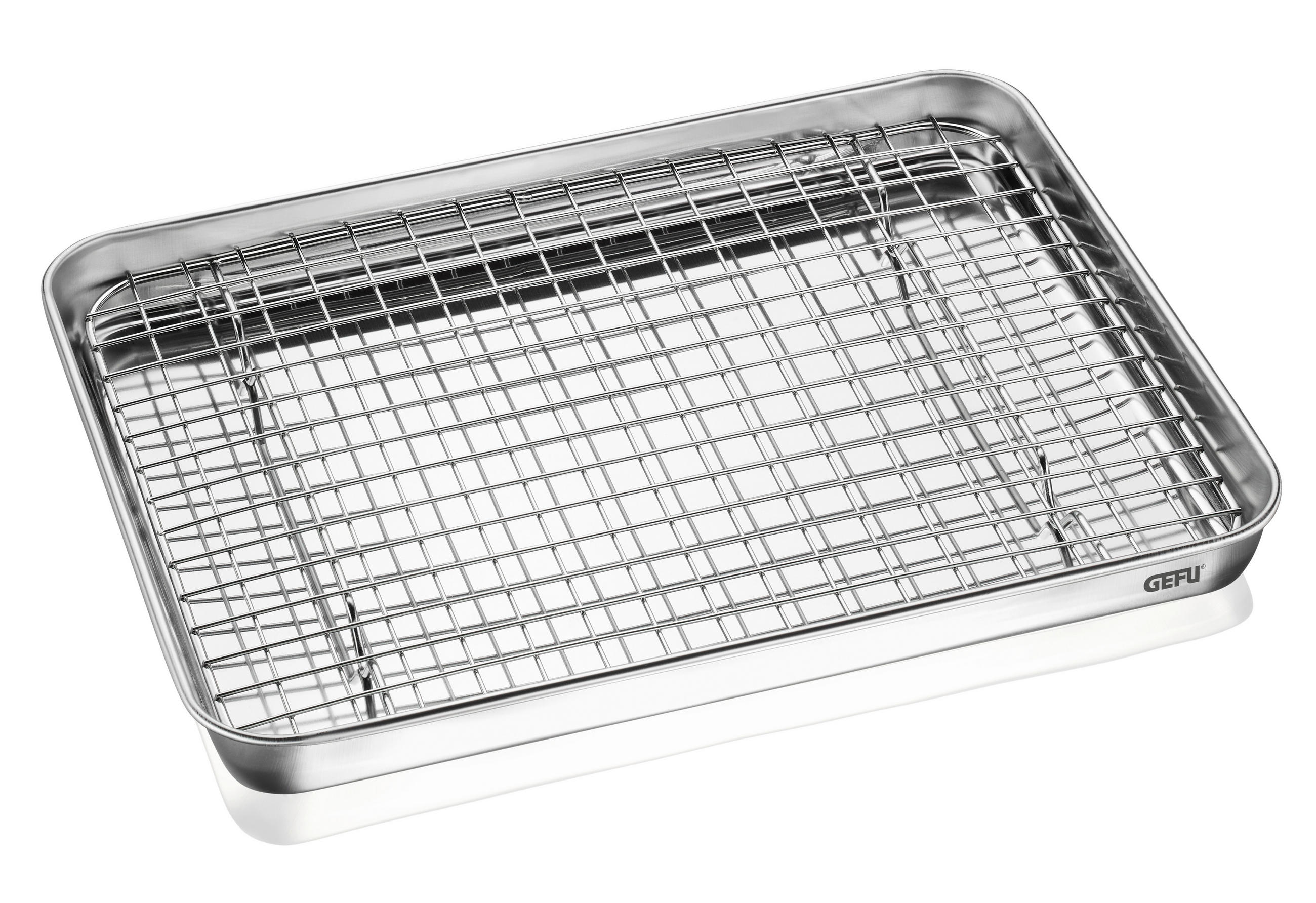 BACKBLECH - Silberfarben, Basics, Metall (31,5/24,5/2,5cm) - Gefu