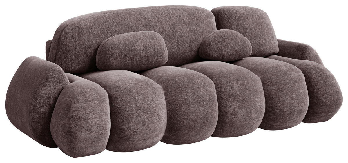 SCHLAFSOFA Bordeaux  - Bordeaux/Schwarz, Design, Kunststoff/Textil (270/103/113cm) - MID.YOU