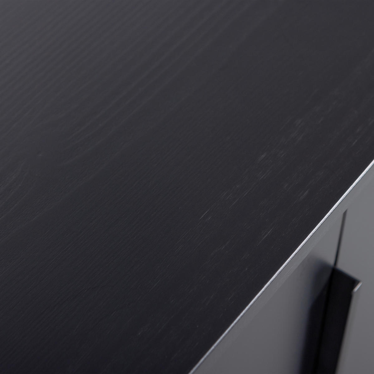 LOWBOARD Gunnar 200/56/44 cm  stehend, hängend  - Schwarz, Design, Holz/Metall (200/56/44cm) - Livetastic