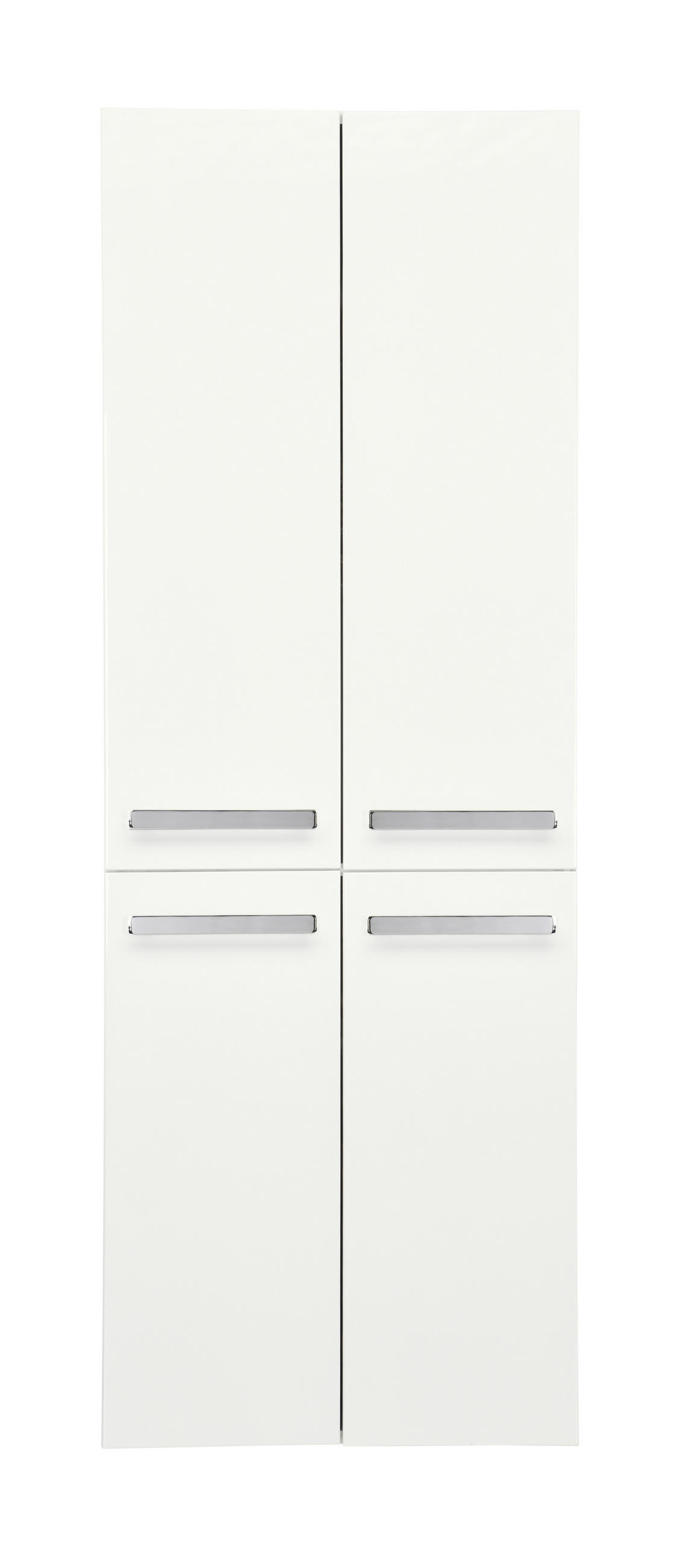 HOCHSCHRANK 60/168/33 cm  - Chromfarben/Weiß, KONVENTIONELL, Glas/Holzwerkstoff (60/168/33cm) - Sadena