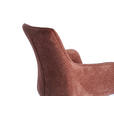 ARMLEHNSTUHL  in Eisen Webstoff  - Cognac/Schwarz, Design, Textil/Metall (64/88/60cm) - Novel