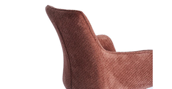 ARMLEHNSTUHL in Eisen Webstoff - Cognac/Schwarz, Design, Textil/Metall (64/88/60cm) - Novel