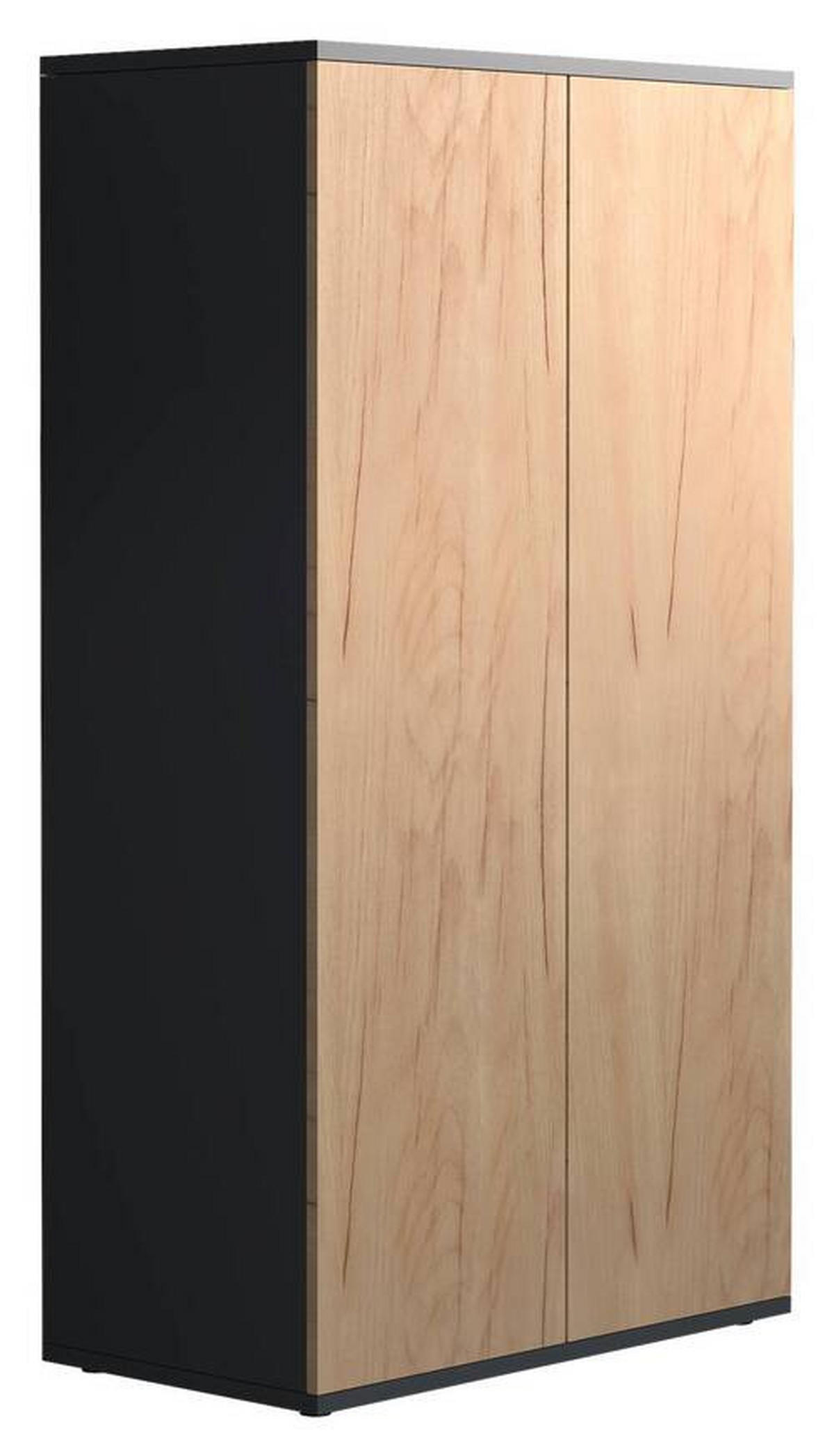 BYRÅ 60/108/32 cm  - honungsek/antracit, Modern, trämaterial/plast (60/108/32cm) - MID.YOU