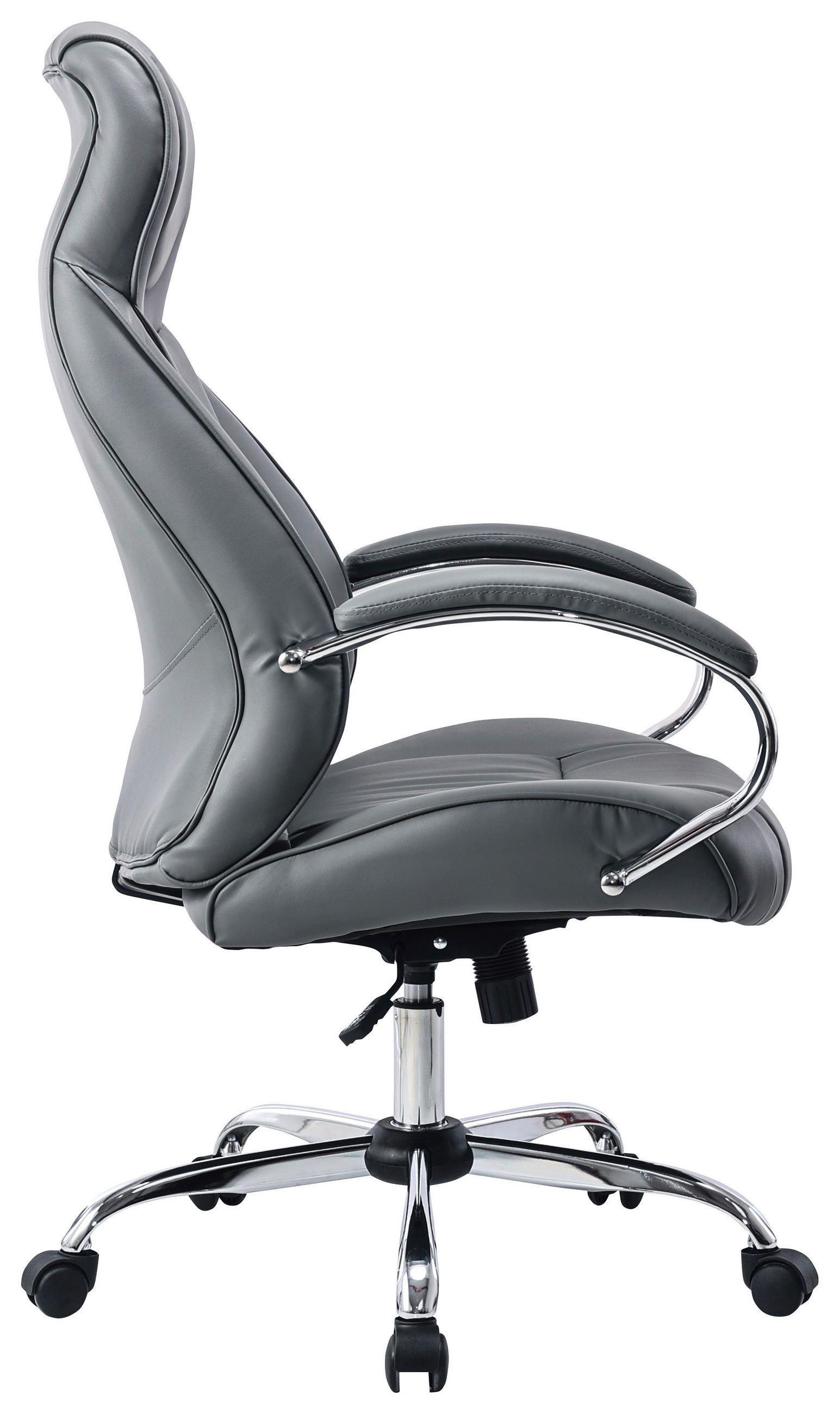 DIREKTORSKA STOLICA  siva, boja hroma   - boja hroma/siva, Konvencionalno, metal/tekstil (68/117-126/70cm) - Cantus