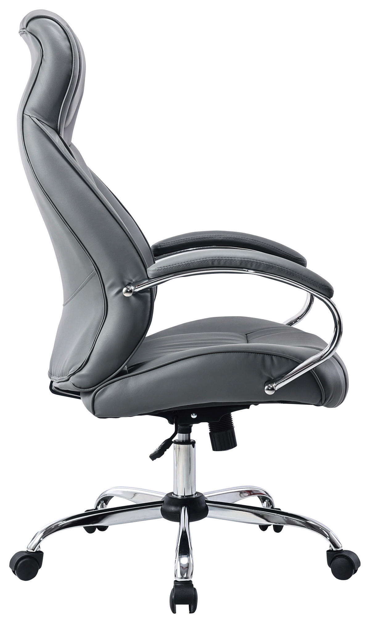 DIREKTORSKA STOLICA  siva, boja hroma   - boja hroma/siva, Konvencionalno, metal/tekstil (68/117-126/70cm) - Cantus