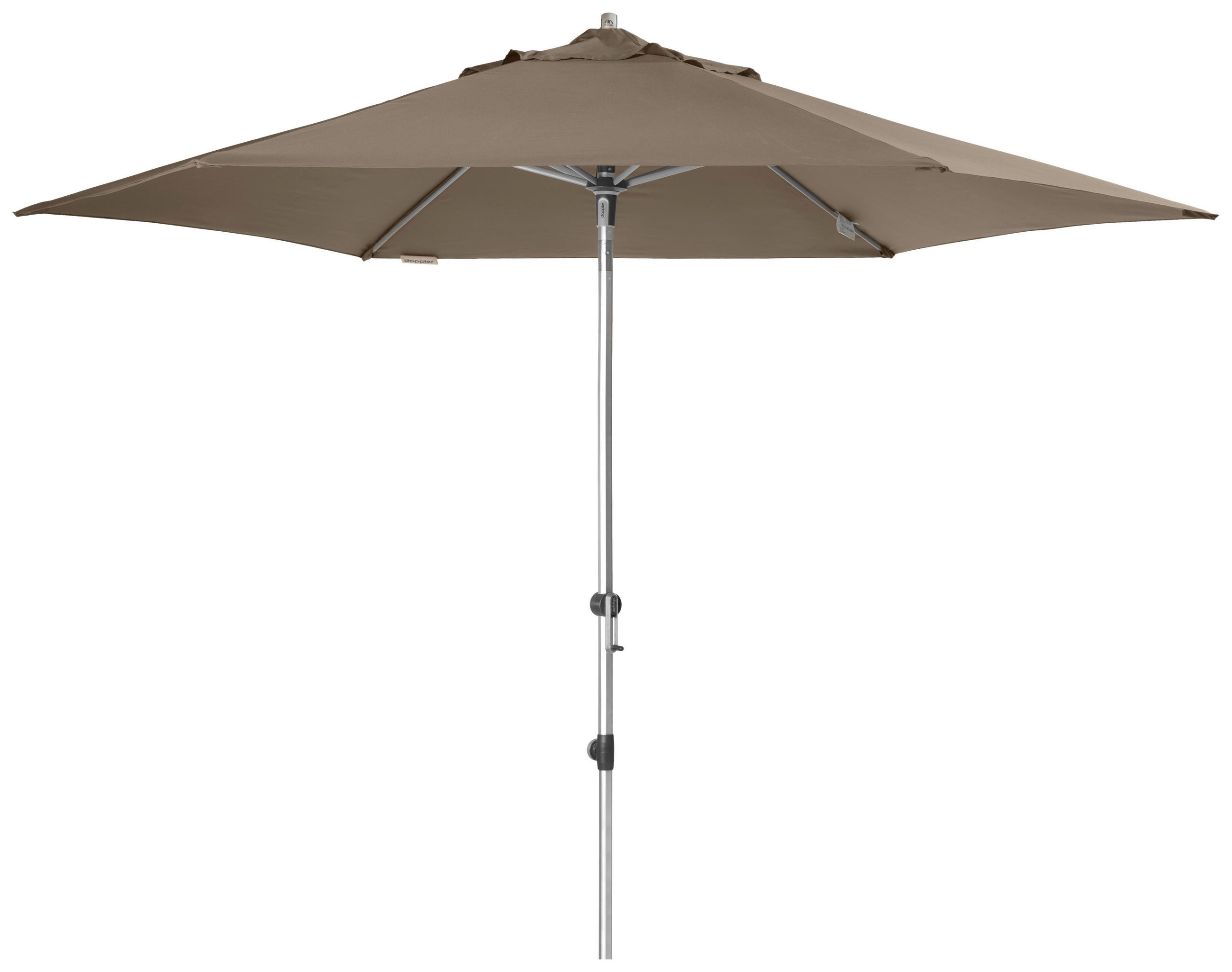 SONNENSCHIRM 320 cm Greige  - Greige/Alufarben, Basics, Textil/Metall (320cm) - Doppler