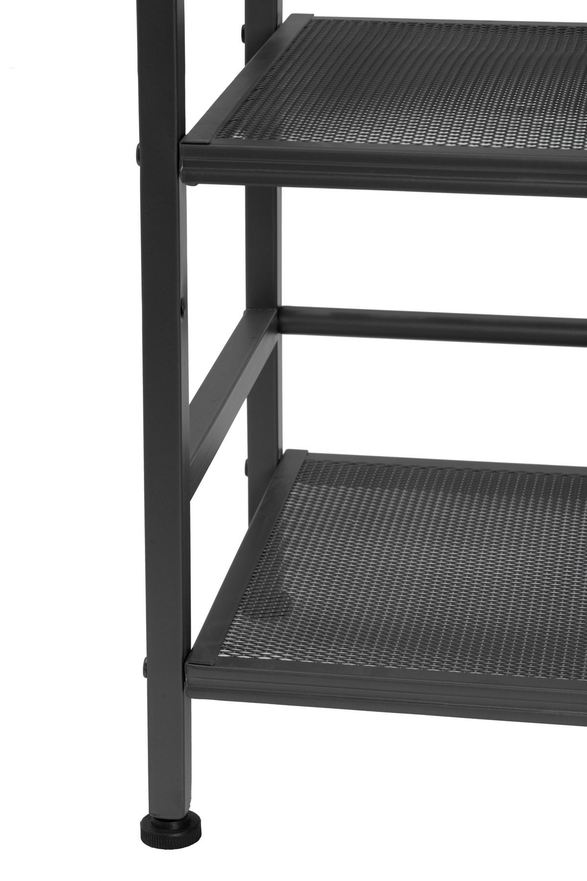 SCHUHREGAL Grau  - Grau, MODERN, Metall (59/144/30cm) - PBJ
