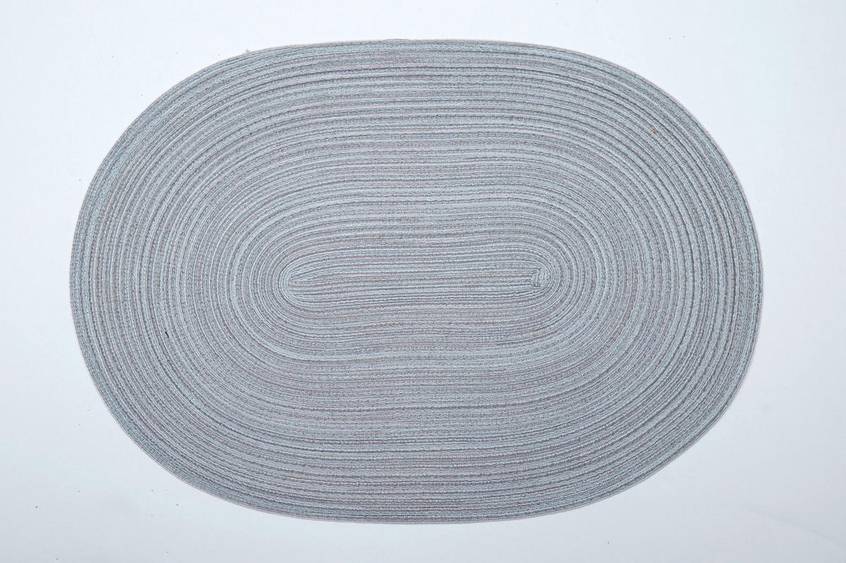 TISCHSET Basic Textil Textilgeflecht Hellgrau 48/33 cm  - Hellgrau, Basics, Textil (48/33cm)